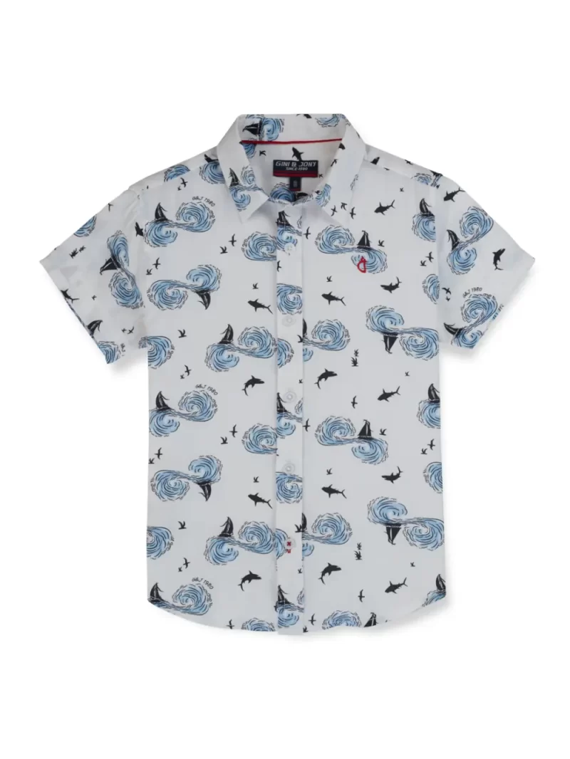 Gini And Jony Boys Solid Cotton Shirt