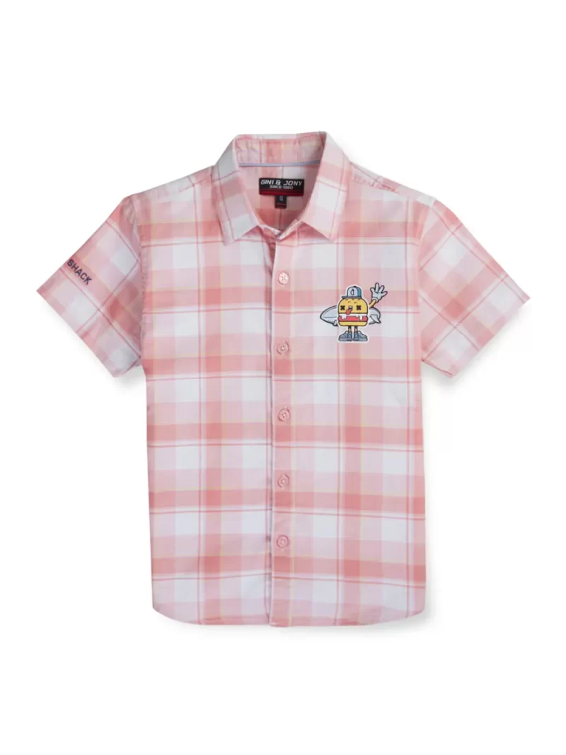 Gini And Jony Boys Solid Cotton Shirt