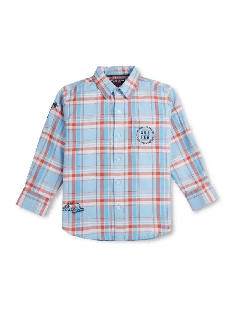 Gini And Jony Boys Solid Cotton Shirt