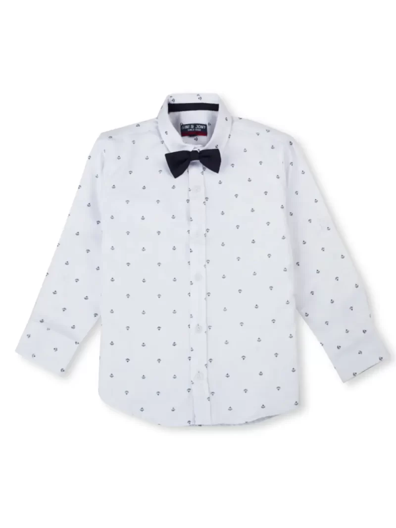 Gini And Jony Boys Solid Cotton Shirt