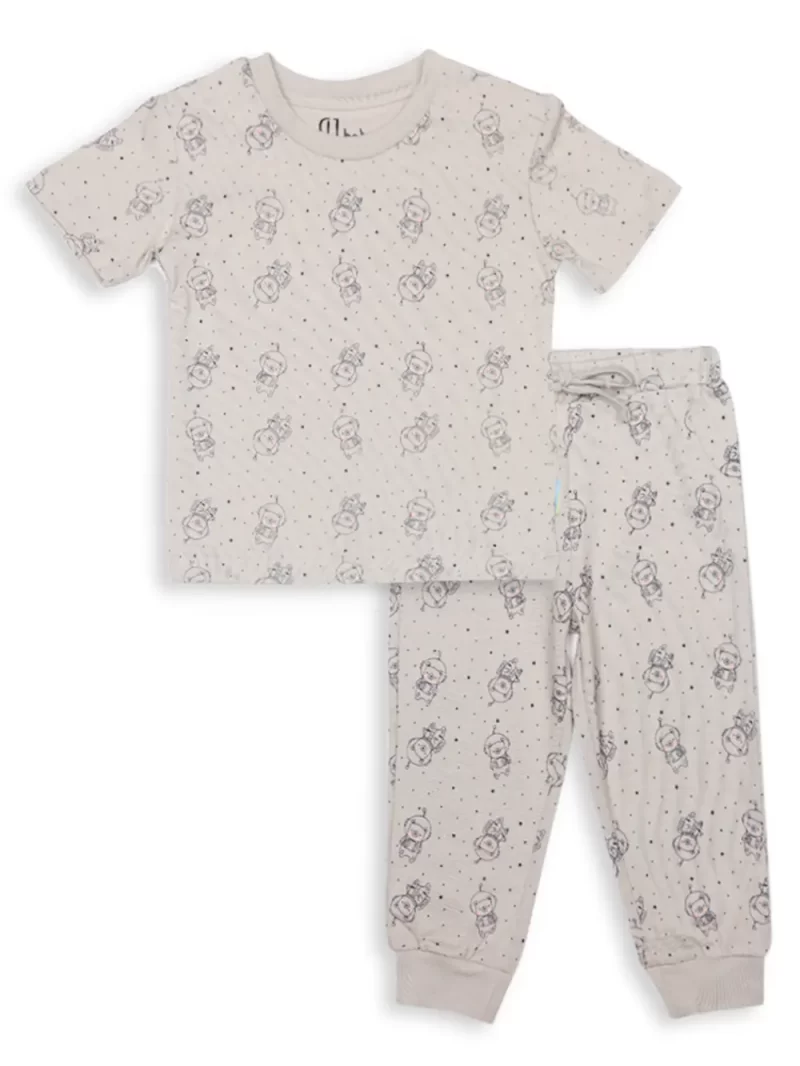 Gini & Jony Boys Multicolor Solid Cotton Co-Ordinate Set