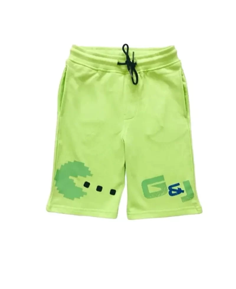 Gini & Jony Boys Green Solid Cotton Elasticated Bermuda