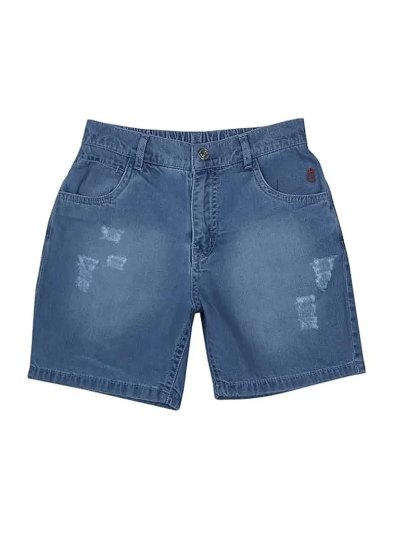 Gini & Jony Boys Blue Wash Effect Shorts