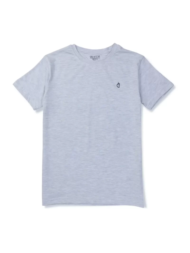 Gini & Jony Boys' Blue T-Shirt Knitshand-Wash Regular Fit