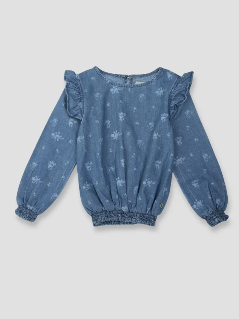 Baby Girls Casual Polyester Blend Blouson Top