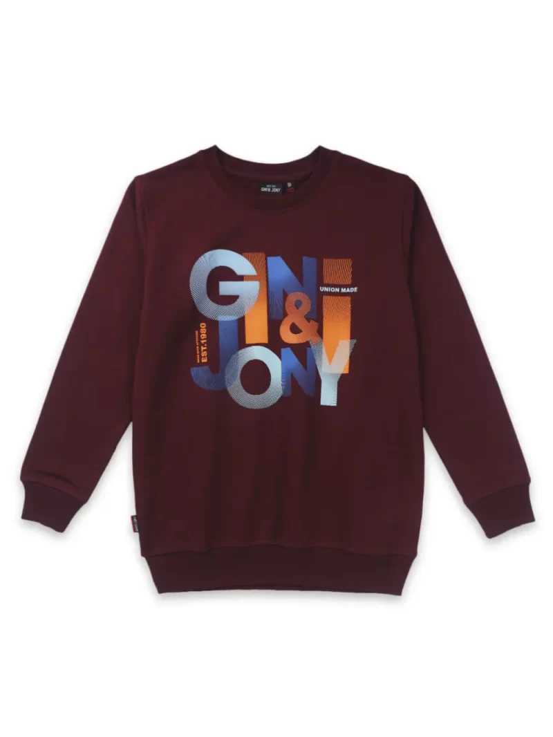 Boys Printed Fleece Sweat Shirt