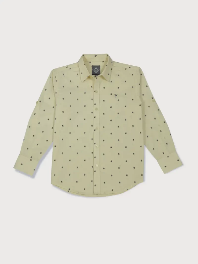 Gini And Jony Boys Solid Cotton Shirt