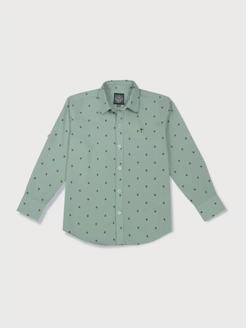 Gini And Jony Boys Solid Cotton Shirt