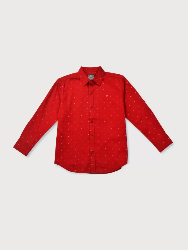 Gini And Jony Boys Solid Cotton Shirt