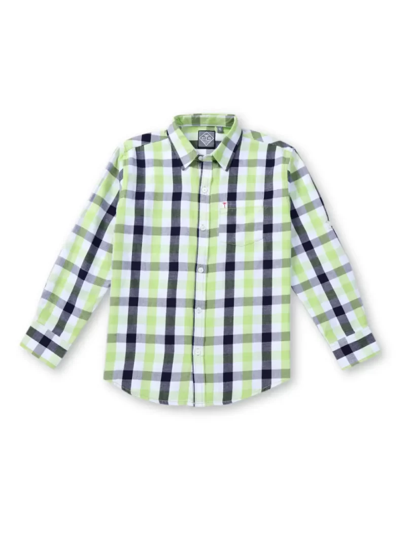 Gini And Jony Boys Solid Cotton Shirt