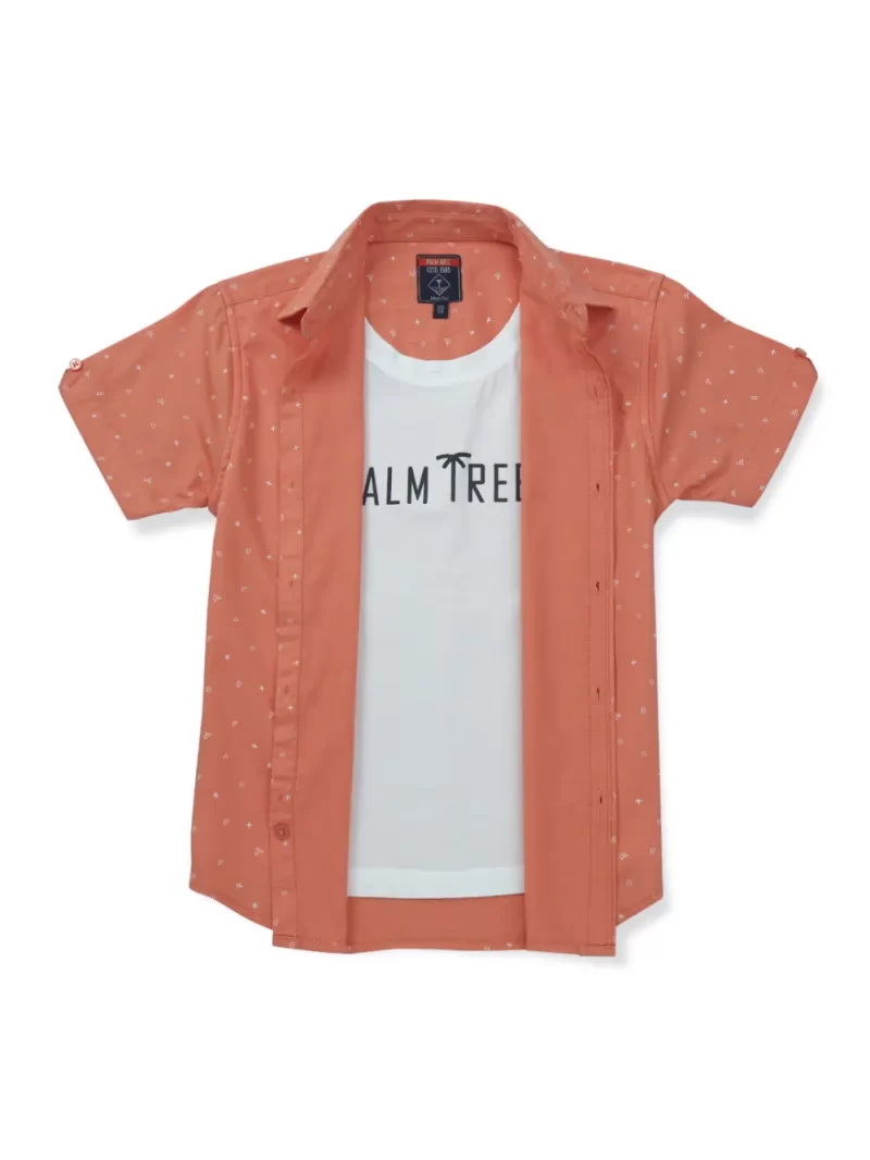 Gini And Jony Boys Solid Cotton Shirt