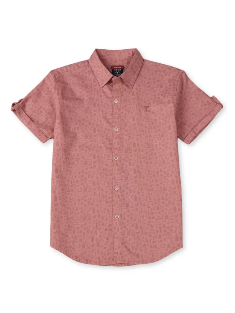 Gini And Jony Boys Solid Cotton Shirt