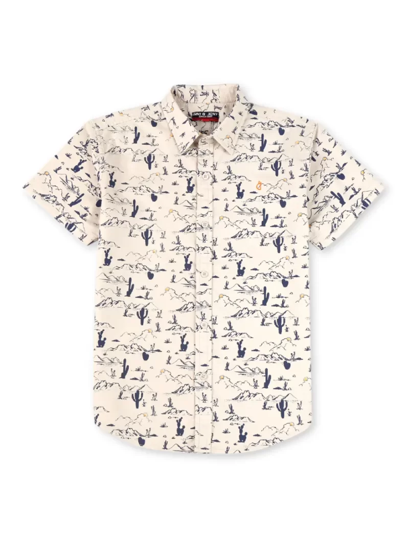 Gini And Jony Boys Solid Cotton Shirt