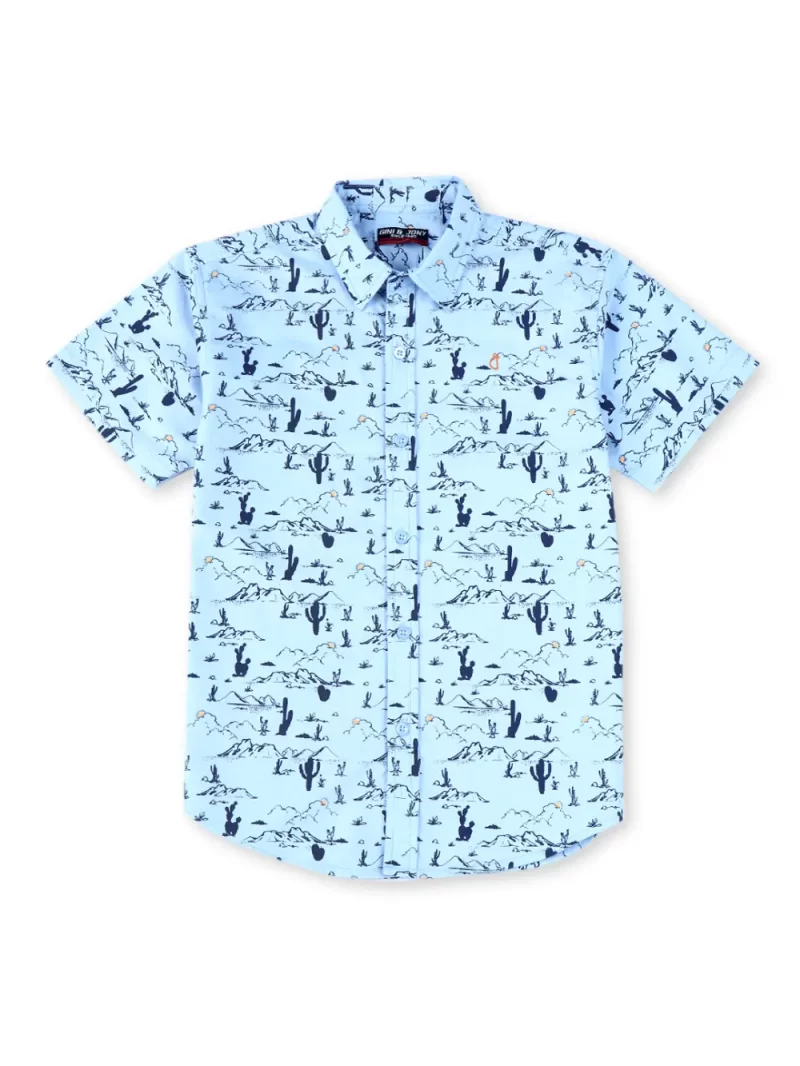 Gini And Jony Boys Solid Cotton Shirt