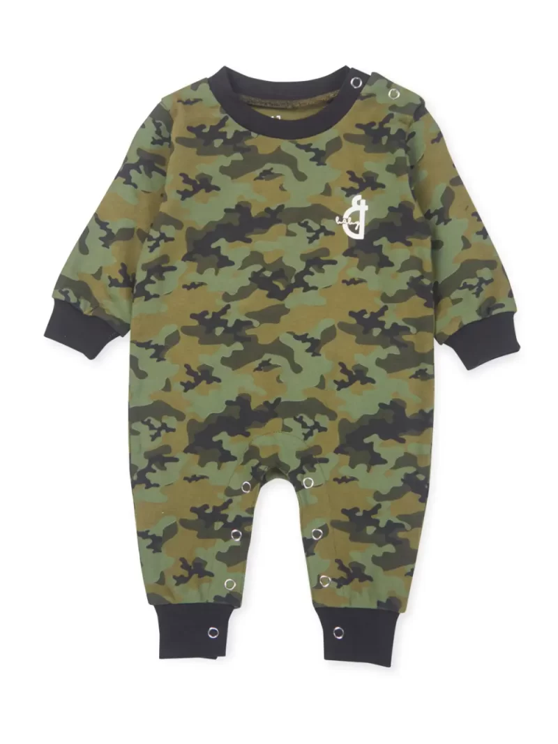 Baby Boys Knitted Cotton Printed Romper Dungree