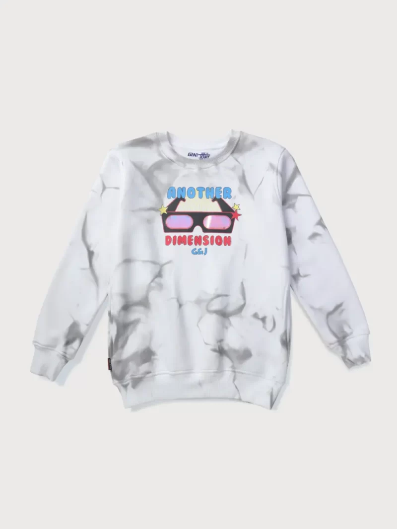 Boys Blue Cotton Printed Sweatshirt