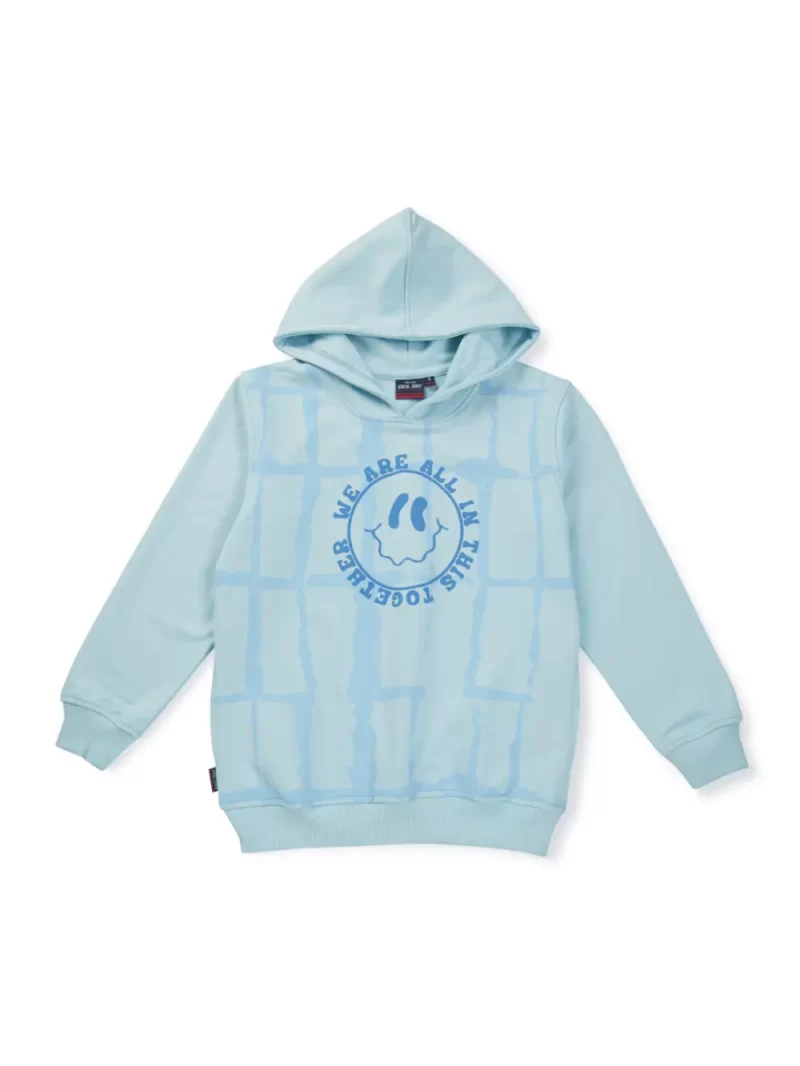 Boys Blue Cotton Printed Sweatshirt