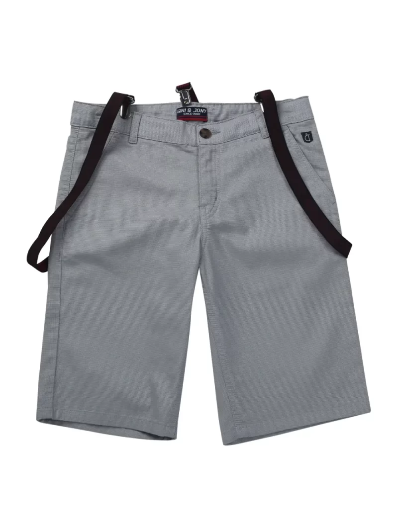 Gini And Jony Boys Solid Cotton Fixed Waist Bermuda