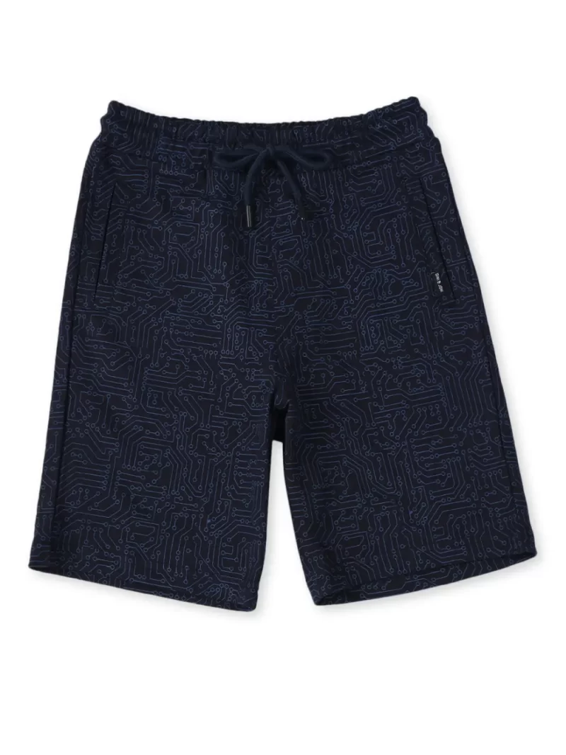 Gini And Jony Boys Solid Cotton Fixed Waist Bermuda