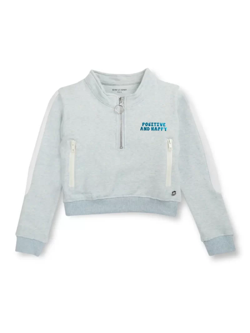 Boys Blue Cotton Printed Sweatshirt