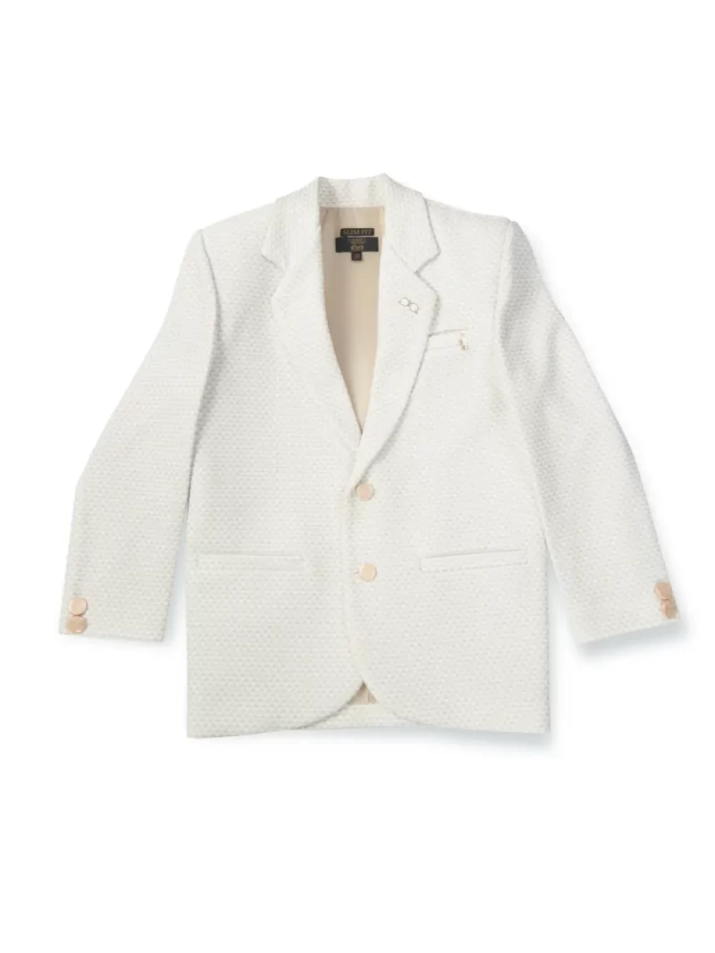 Gini And Jony Boys Solid Cotton Full Sleeves Blazer