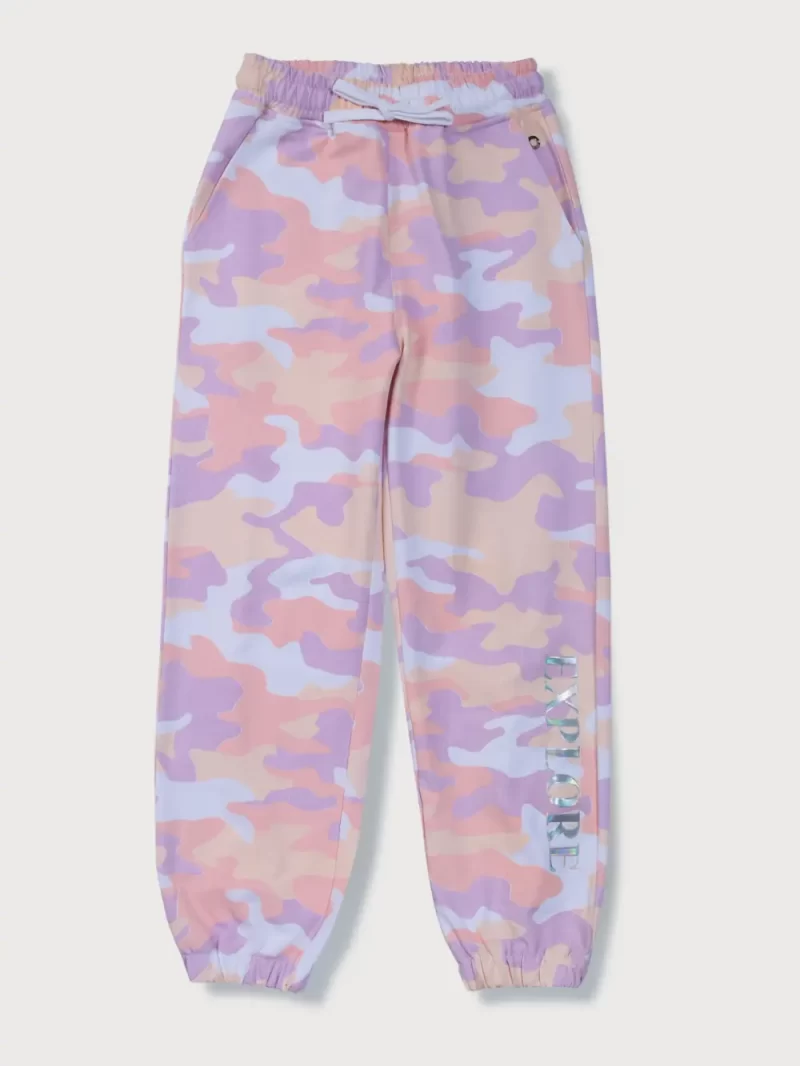 Gini & Jony Girls Purple Camouflage Track Pant Elasticated 12-18M