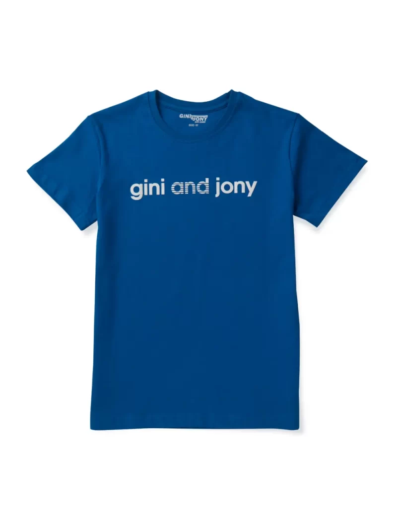 Gini & Jony Boys Maroon Typographic Print T-Shirt Half Sleeves 3-4Y