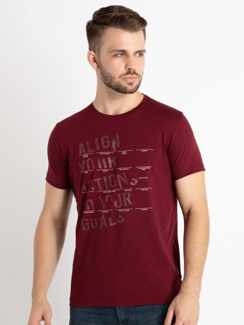 Mens Printed Round Neck T-Shirt