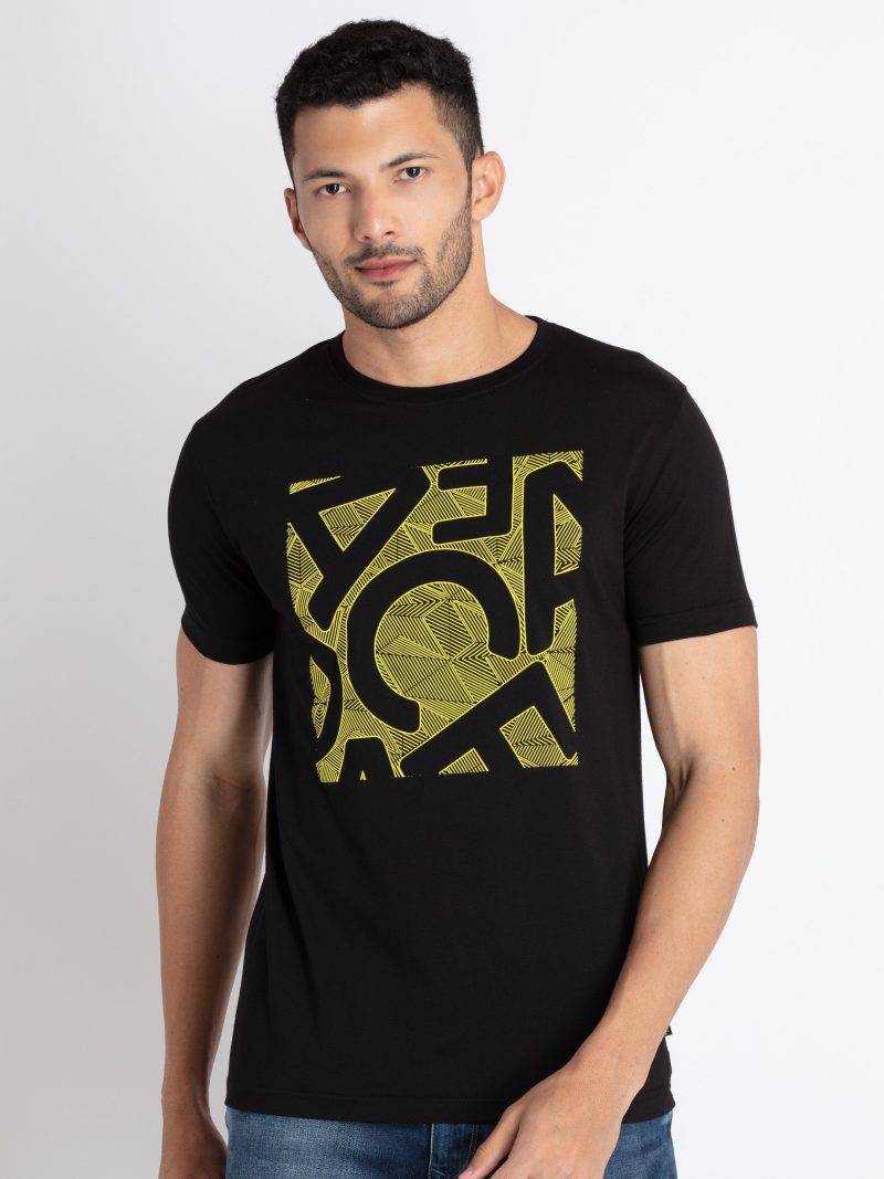 Mens Printed Round Neck T-Shirt