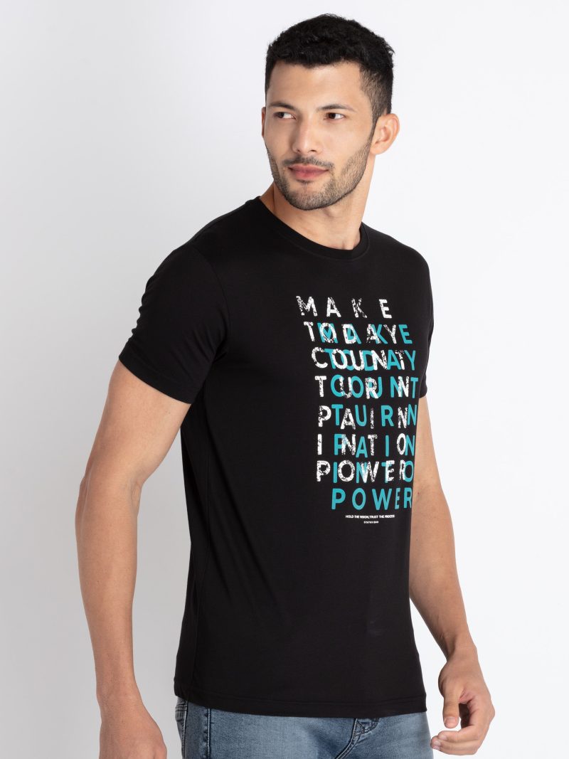 Mens Printed Round Neck T-Shirt