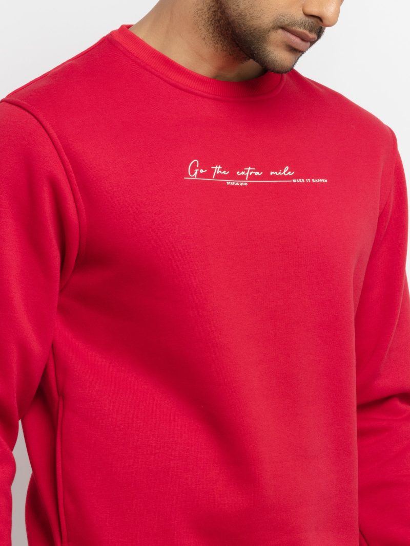 Mens Printed Round Neck Sweatshirt