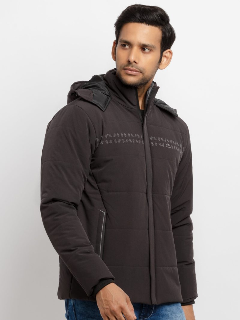 Mens Quilted Hooded Jacket