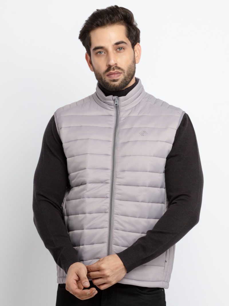 Mens Quilted High Neck Sleeveless Jacket