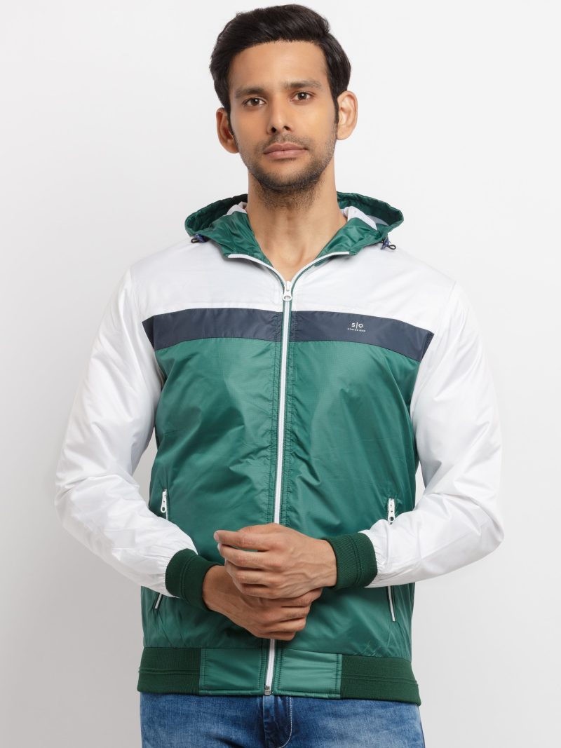 Mens Mix & Match Hooded Lightweight Jacket