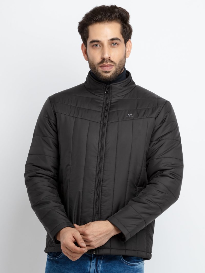 Mens Quilted High Neck Jacket