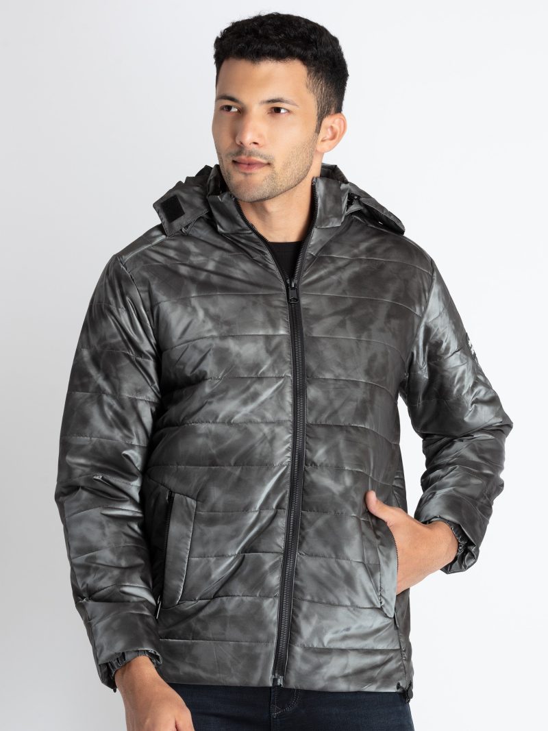 Mens Quilted Hooded Jacket