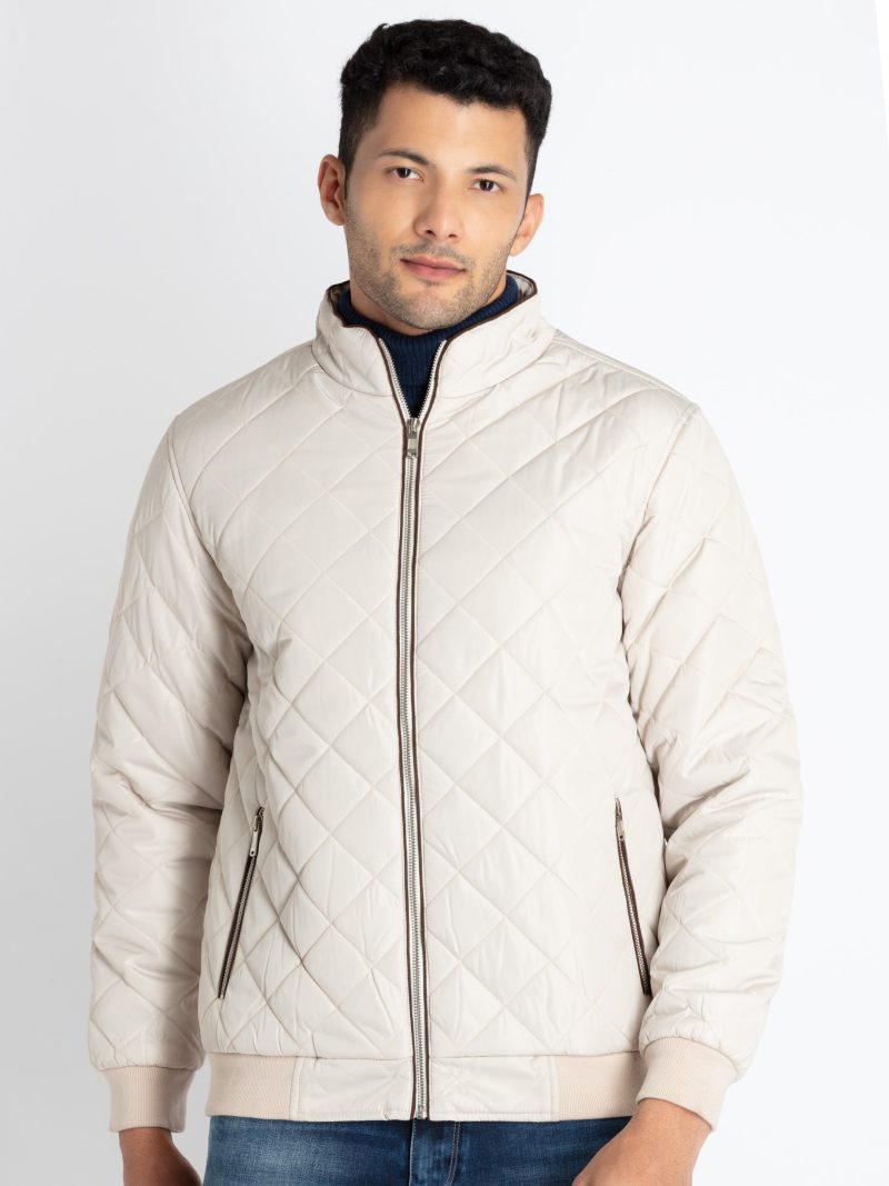 Mens Quilted High Neck Jacket