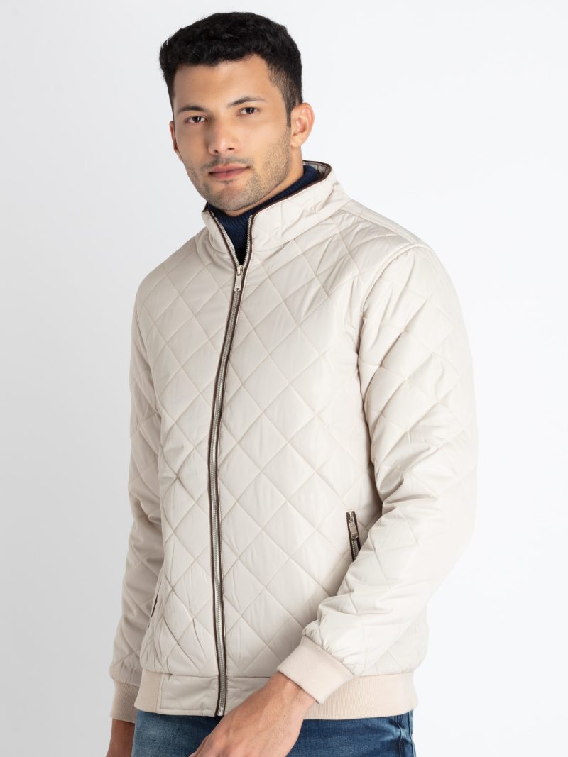 Mens Quilted High Neck Jacket