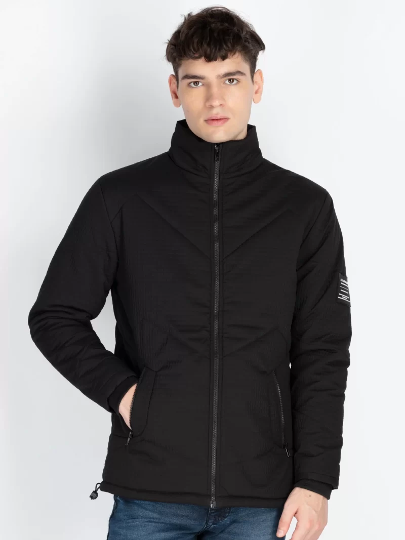 Mens Solid Open Front Jacket