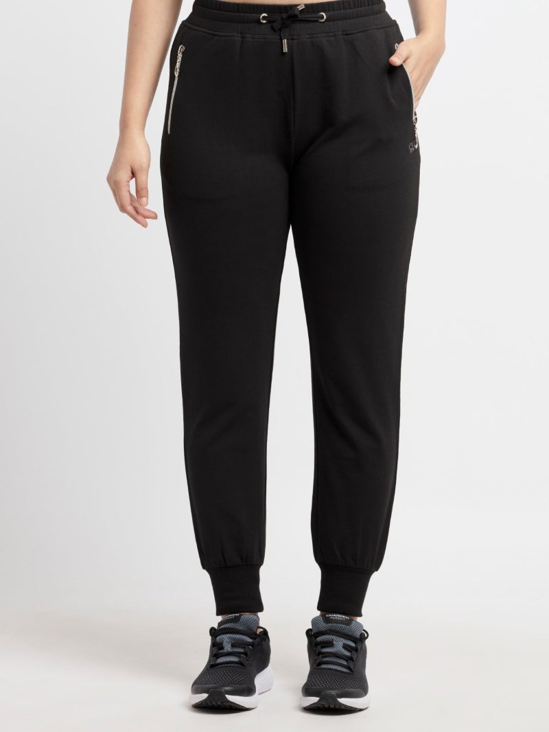 Womens Full Length Solid Joggers