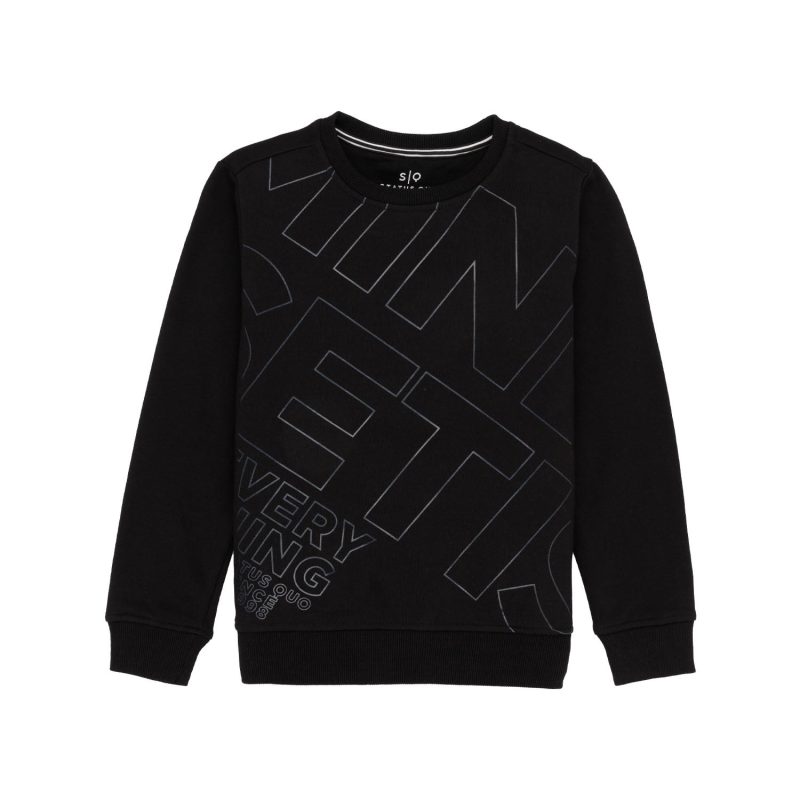 Boys Solid Round Neck Sweatshirt