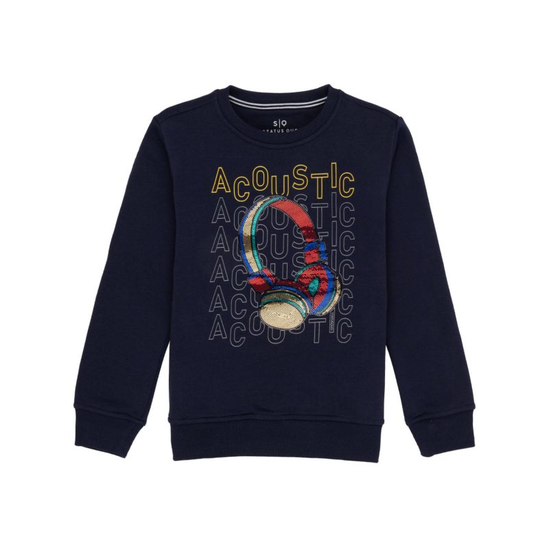 Boys Printed Round Neck Sweatshirt