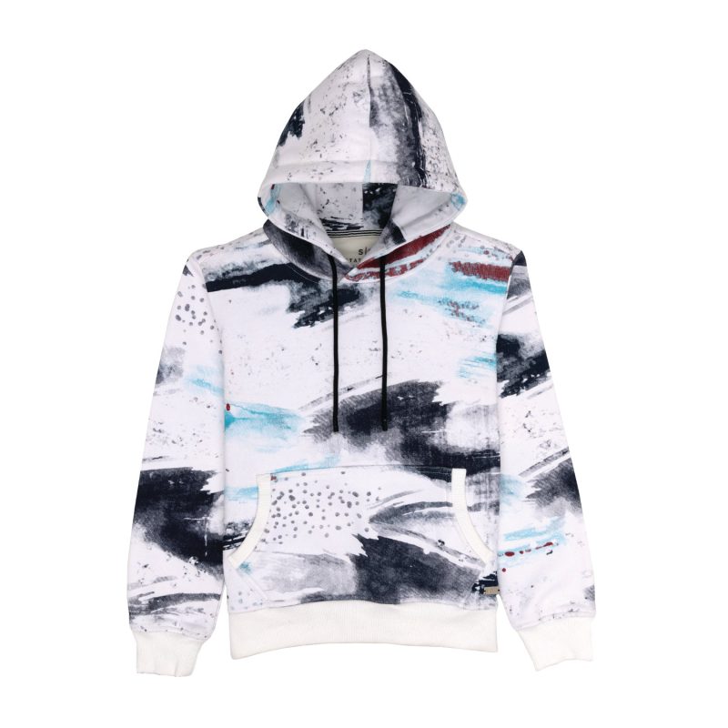 Boys All Over Printed Hooded Sweatshirt