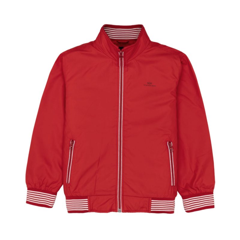 Boys Solid High Neck Jacket