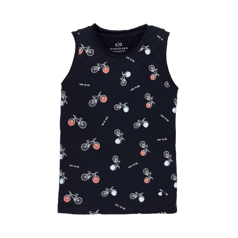 Boys All Over Printed Sleeveless T-Shirt