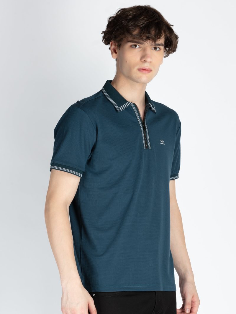 Mens Solid Regular Fit Polo T-Shirt