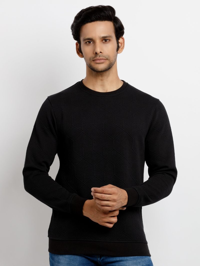 Mens Jacquard Lightweight Sweatshirt