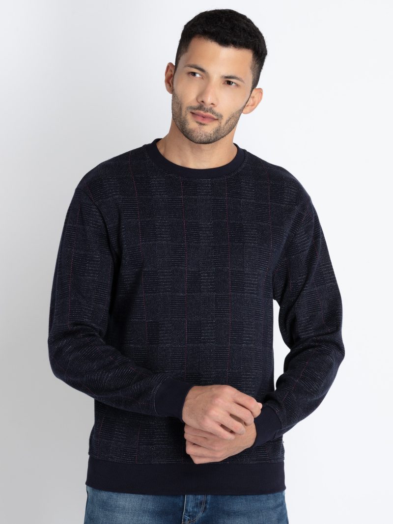 Mens Checkered Lightweight Sweatshirt