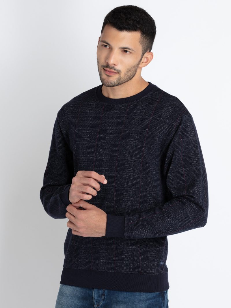 Mens Checkered Lightweight Sweatshirt