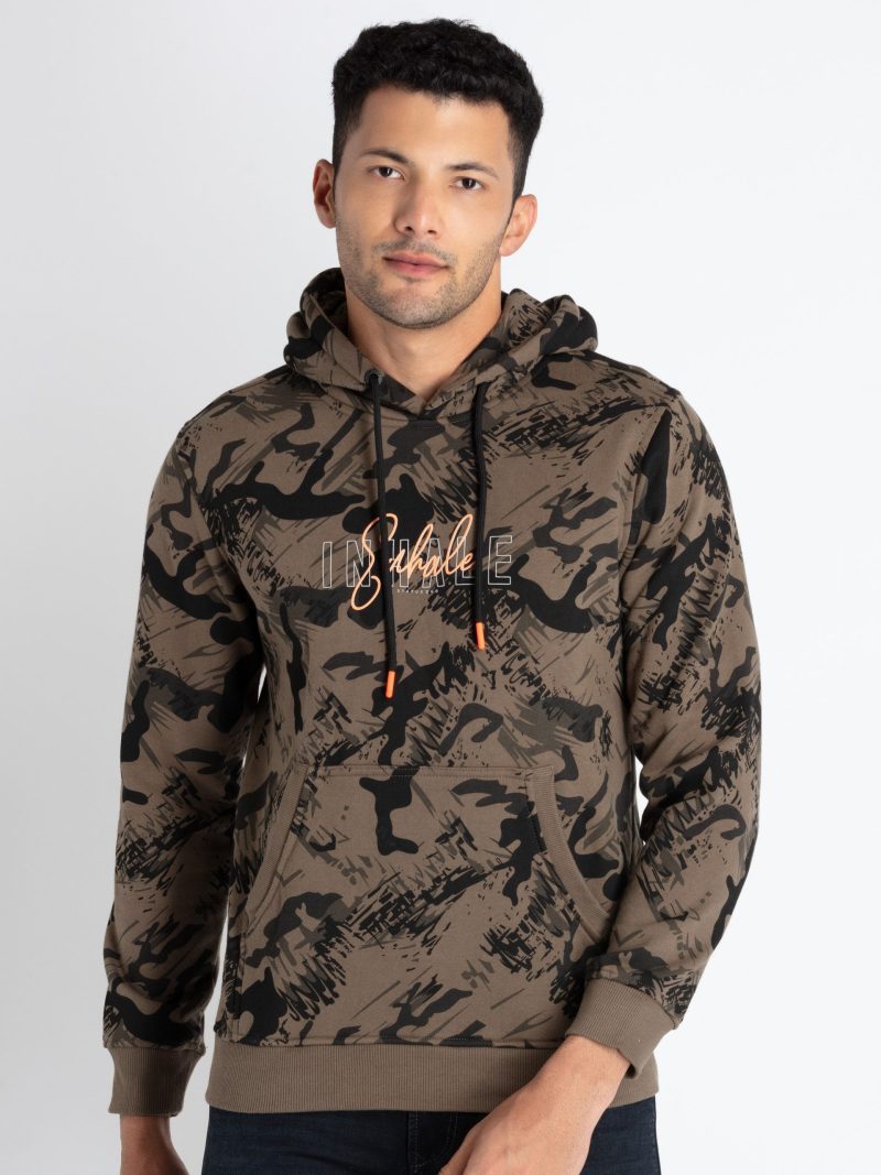 Mens All Over Print Sweatshirt With Hoodie